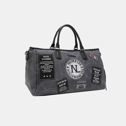 Nicole Lee USA Denim Patch Duffel