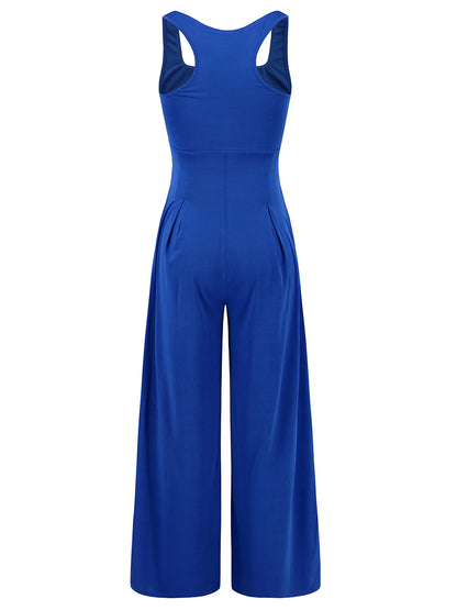 Square Neck Wide Strap Jumpsuit