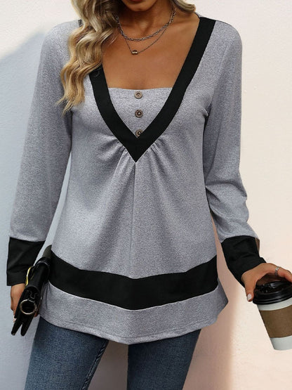 Contrast Long Sleeve T-Shirt