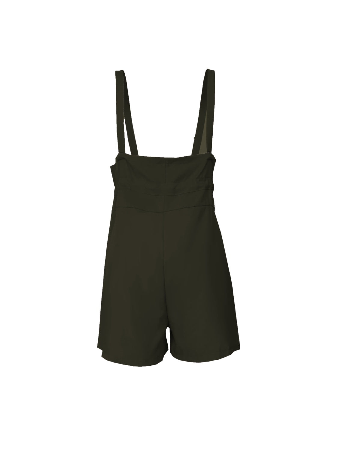 Drawstring Wide Strap Overalls with Pockets