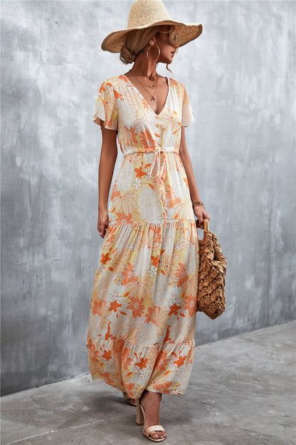 Floral Tiered Maxi Dress