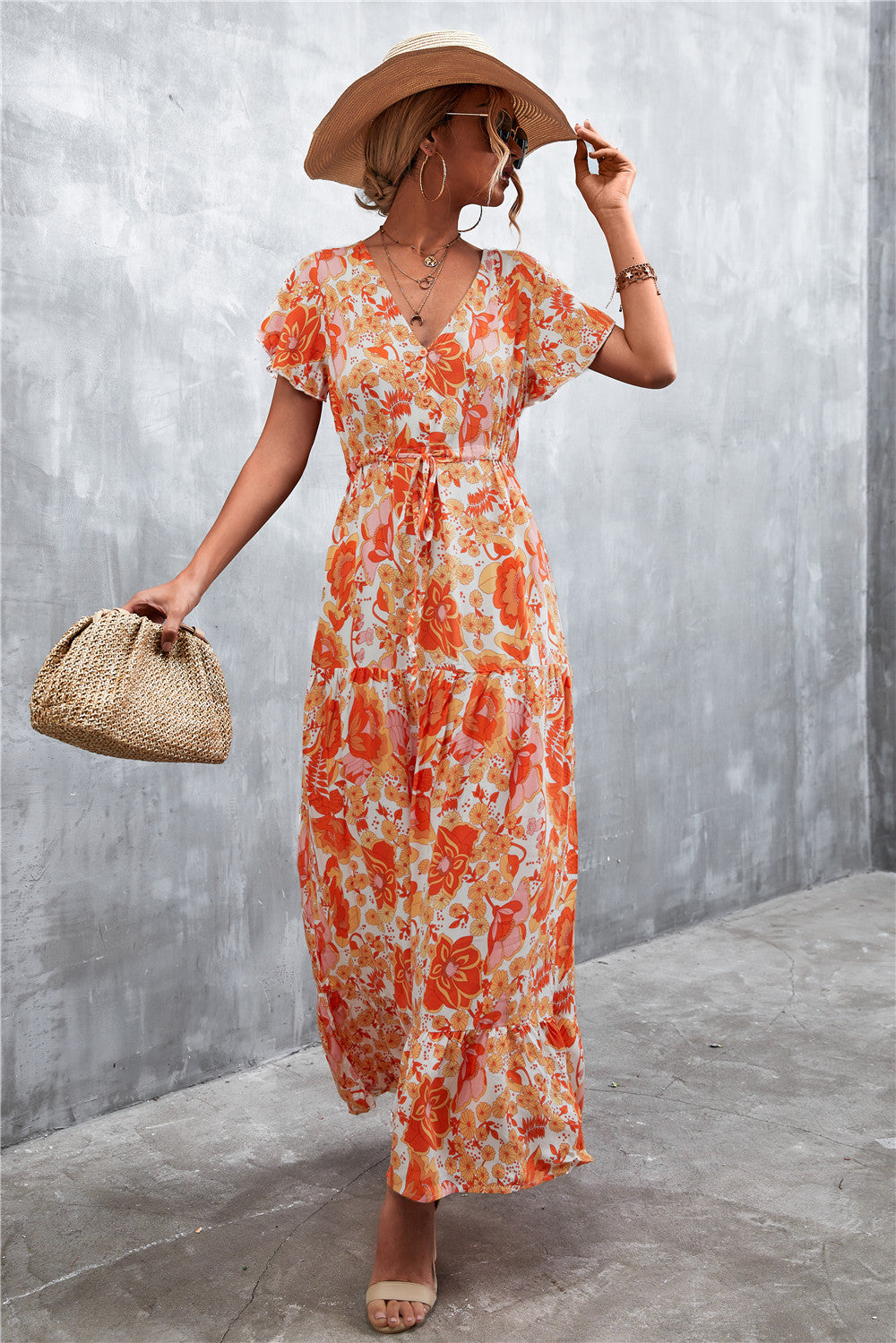 Floral Tiered Maxi Dress