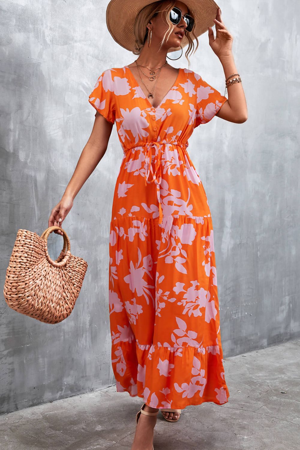 Floral Tiered Maxi Dress