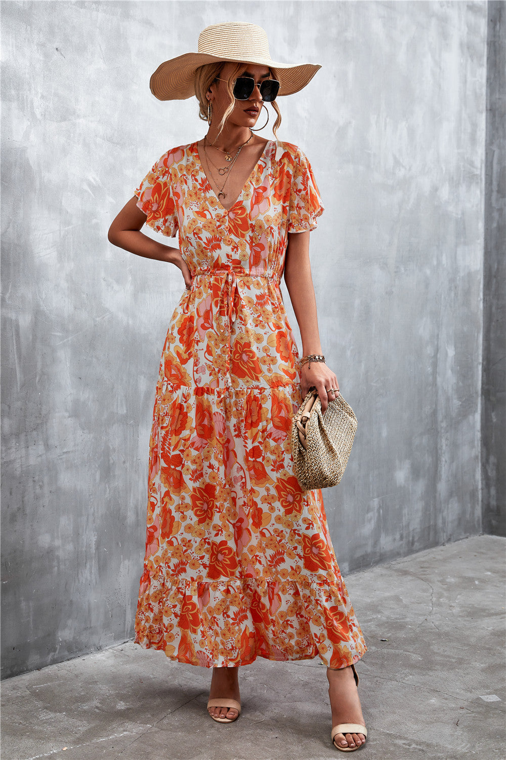 Floral Tiered Maxi Dress