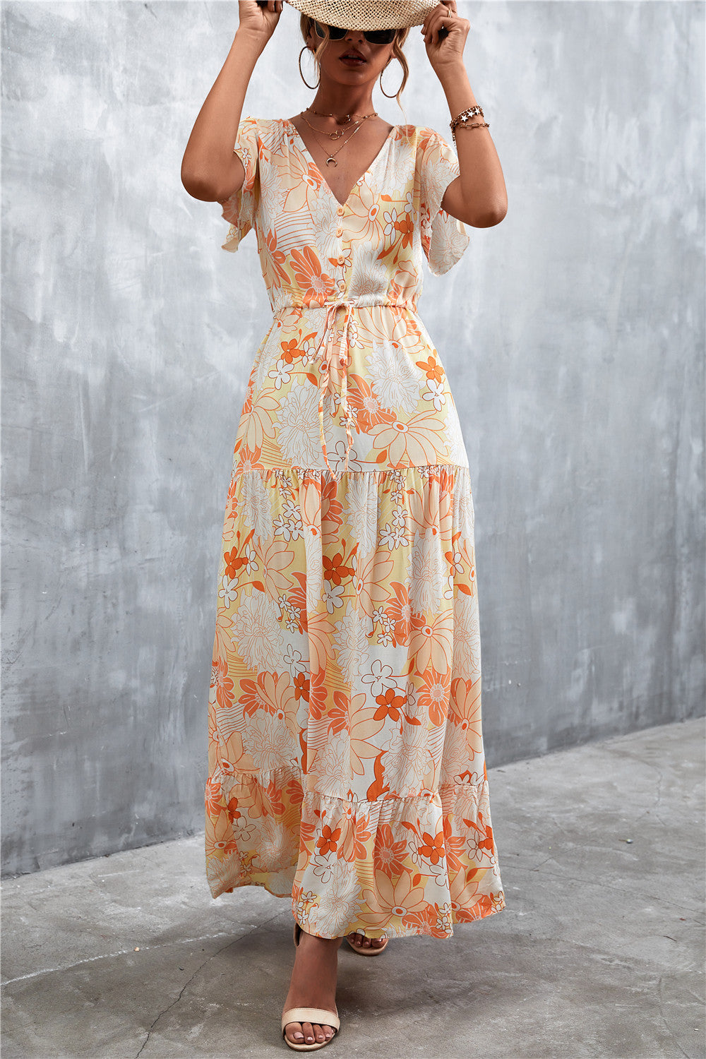 Floral Tiered Maxi Dress