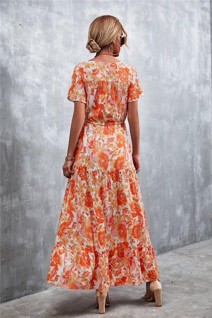 Floral Tiered Maxi Dress