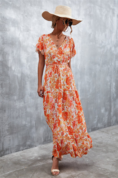 Floral Tiered Maxi Dress